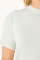 LTS Tall Women's Ivory White Short Sleeve Knit Jumper | Long Tall Sally 4
