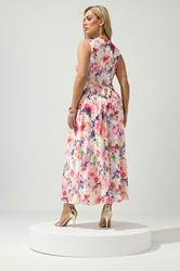 YOURS LONDON Plus Size White Tropic Knot Detail Dress | Yours Clothing 2