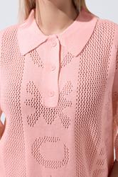 LIMITED COLLECTION Plus Size Pink Sea Knitted Dress | Yours Clothing 4