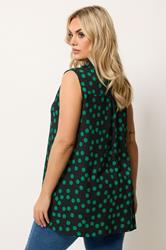 YOURS Plus Size Black Polka Dot Collared Top | Yours Clothing 2