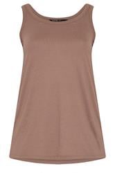 YOURS Curve Brown Basic Core Vest Top