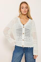 M&Co White Crochet Button Through Cardigan | M&Co 3