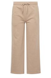 PixieGirl Petite pantalones de chándal de pernera ancha marrón natural con rayas