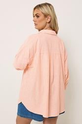 YOURS Plus Size Orange Stripe Linen Shirt | Yours Clothing 4