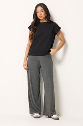PixieGirl Petite Grey Wide Leg Trousers | PixieGirl  3
