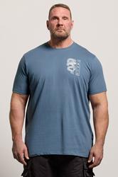BadRhino Big & Tall Blue Extra Long Dragon Graphic T-Shirt | BadRhino 3