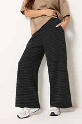 PixieGirl Petite Women's Black & White Striped Wide Leg Trousers | PixieGirl 1
