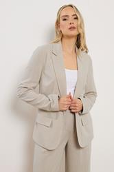 LTS Tall Women's Natural Brown Linen Blazer | Long Tall Sally 1