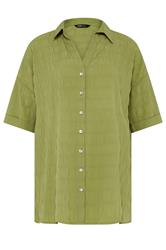 YOURS Plus Size Green Textured Shirt 5