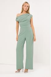 STAR Sage Green Wide Leg Draped Jumpsuit | StarBYJM 3