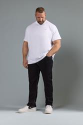 BadRhino Big & Tall Black Contrast Stitch Straight Leg Jeans | BadRhino 3