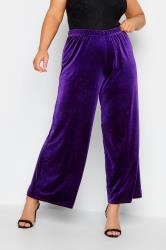 Leggings Style Stilt Pants in Purple Velvet