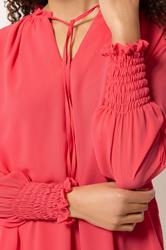 M&Co Orange Tie Neck Blouse | M&Co 4