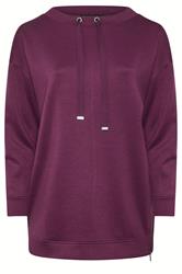 EVANS bessenrode luxe sweatshirt met ritsdetail