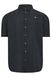 Lyle & Scott Big & Tall Navy Blue Linen Shirt