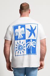 BadRhino Big & Tall White & Blue Graphic T-Shirt | BadRhino 4