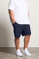 BadRhino Big & Tall Navy Blue Slub Shorts | BadRhino 3
