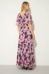 LTS Tall Women's Pink Floral Mesh Wrap Maxi Dress | Long Tall Sally 2