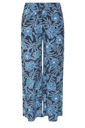 M&Co Navy Blue Floral Print Wide Leg Trousers | M&Co 5