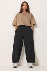 PixieGirl Petite Women's Black Brushed Balloon Joggers | PixieGirl 3