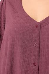 YOURS Plus Size Dusky Pink Textured Blouse | Yours Clothing 4