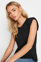 PixieGirl Petite Women's Black Shoulder Padded Top | PixieGirl 4