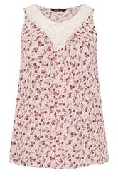 YOURS Curve Red Paisley Vest Top