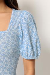 PixieGirl Petite Blue Ditsy Floral Midi Dress | PixieGirl 4