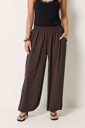 PixieGirl Petite Women's Chocolate Brown Balloon Trousers | PixieGirl 1