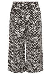 M&Co Brown Leaf Print Culottes | M&Co 5
