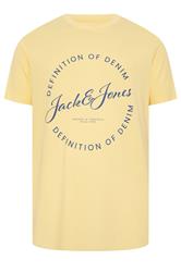 JACK & JONES Big & Tall Sunlight Yellow Circle Logo Print T-Shirt