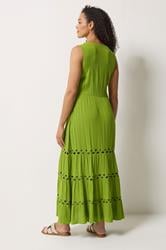 M&Co Green Sleeveless Tiered Maxi Dress | M&Co 4