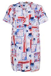 YOURS Plus Size White Shell Pleat Front Dress | Yours Clothing 5