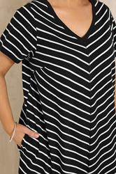 EVANS Plus Size 2 Pack Black & Khaki Green Cotton Dresses | Evans 6