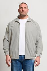 KAM Big & Tall Silver Grey Lightweight Harrington Jacket | BadRhino 3
