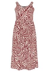 YOURS Plus Size Orange Zebra Textured Smock Dress | Yours Clothing 5