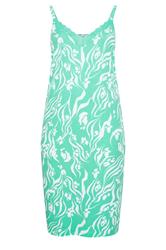 YOURS Plus Size Green Abstract Soft Touch Chemise Nightdress | Yours Clothing 5