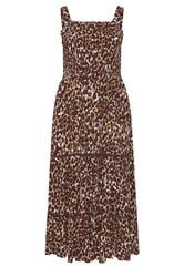 YOURS Curve Brown Leopard Placket Dress