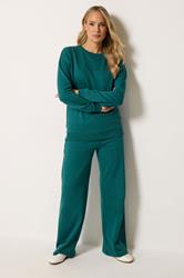 LTS Tall Women's Teal Blue Wide Leg Joggers | Long Tall Sally  3
