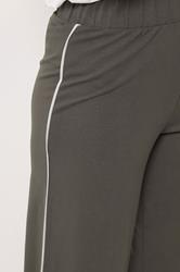 LTS Tall Women's Charcoal Grey Side Stripe Cotton Wide Leg Leggings | Long Tall Sally 5