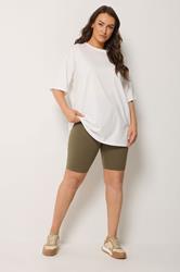 YOURS Plus Size Brown Cycling Shorts | Yours Clothing 1