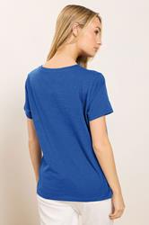 M&Co Blue 'A La Mer' Graphic Print Cotton T-Shirt | M&Co 2