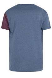 KAM Big & Tall Indigo Blue Stripe T-Shirt | BadRhino 2
