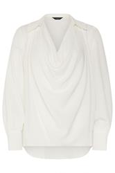 M&Co Blouse ivoire drapée sur le devant