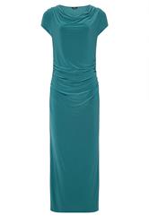 LTS Tall petrolblauwe maxi-jurk met watervalhals