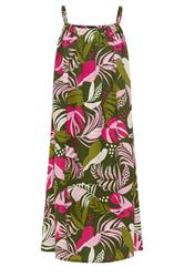 YOURS Curve Green Tropical Swing Dress