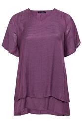 EVANS Curve Purple Double Layer Angel Top