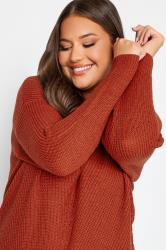 Plus Size Curve Rust Orange Essential Knitted Jumper