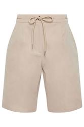 PixieGirl Petite Women's Natural Brown Drawstring Jorts | PixieGirl 6