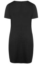 Plus Size YOURS FOR GOOD Black Drape Pocket Dress | Yours Clothing